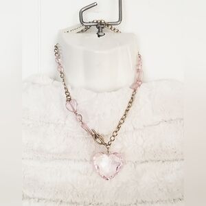 Stephan & Co Acrylic Heart Necklace